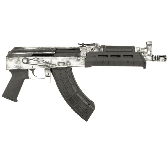 Century Arms Draco (Romanian Made) 7.62x39mm Pistol with 6.25" Threaded Barrel and Distressed White Stamped Receiver - HG7673N Century Arms Draco (Romanian Made) 7.62x39mm Pistol with 6.25" Threaded Barrel and Distressed White Stamped Receiver - HG7673N