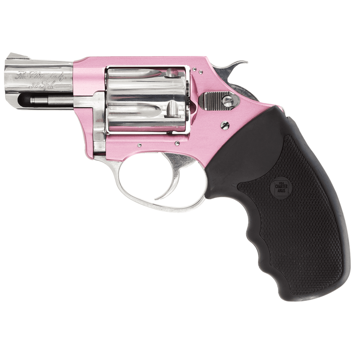 Charter Arms Undercover Lite Chic Lady Small 38 Special with 2" High Polished Stainless Steel Barrel & Cylinder and Pink Aluminum Frame - 53839 Charter Arms Undercover Lite Chic Lady Small 38 Special with 2" High Polished Stainless Steel Barrel & Cylinder and Pink Aluminum Frame - 53839