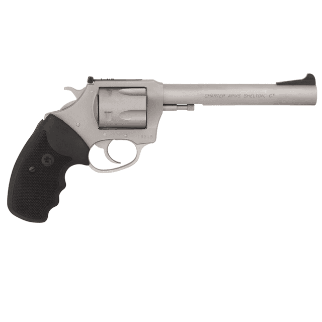 Charter Arms Mag Pug Target Extra Large 357 Mag with 6" Matte Stainless Steel Barrel, Cylinder & Frame - 73566 Charter Arms Mag Pug Target Extra Large 357 Mag with 6" Matte Stainless Steel Barrel, Cylinder & Frame - 73566