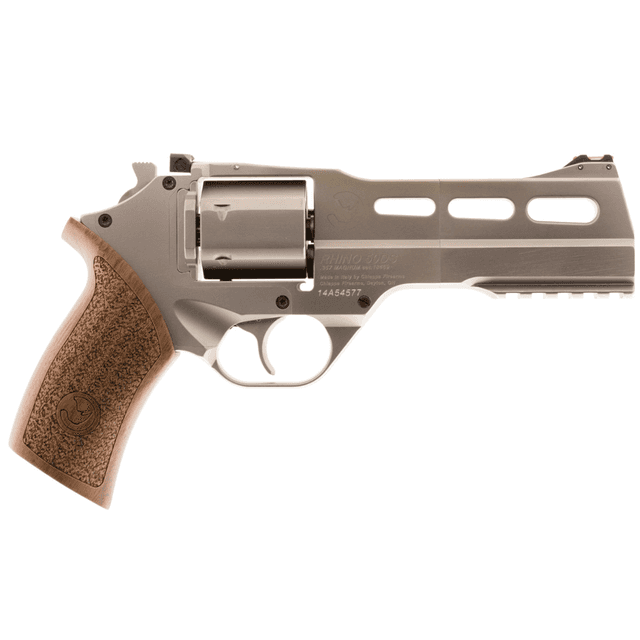 Chiappa Firearms Rhino 50SAR Medium Frame .357 Magnum Revolver with 5" Nickel-Plated Steel Vent Rib Barrel - CF340247 Chiappa Firearms Rhino 50SAR Medium Frame .357 Magnum Revolver with 5" Nickel-Plated Steel Vent Rib Barrel - CF340247