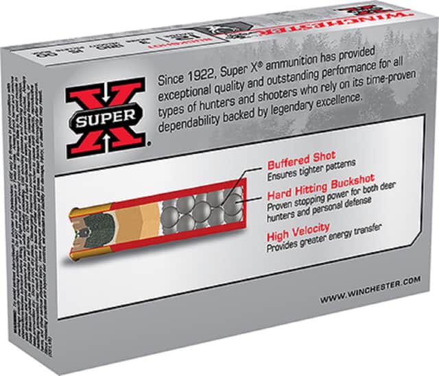 Winchester Ammo Super X 12 Gauge 3" 15 Pellets 00 Buck Shot - XB12300 Winchester Ammo Super X 12 Gauge 3" 15 Pellets 00 Buck Shot - XB12300