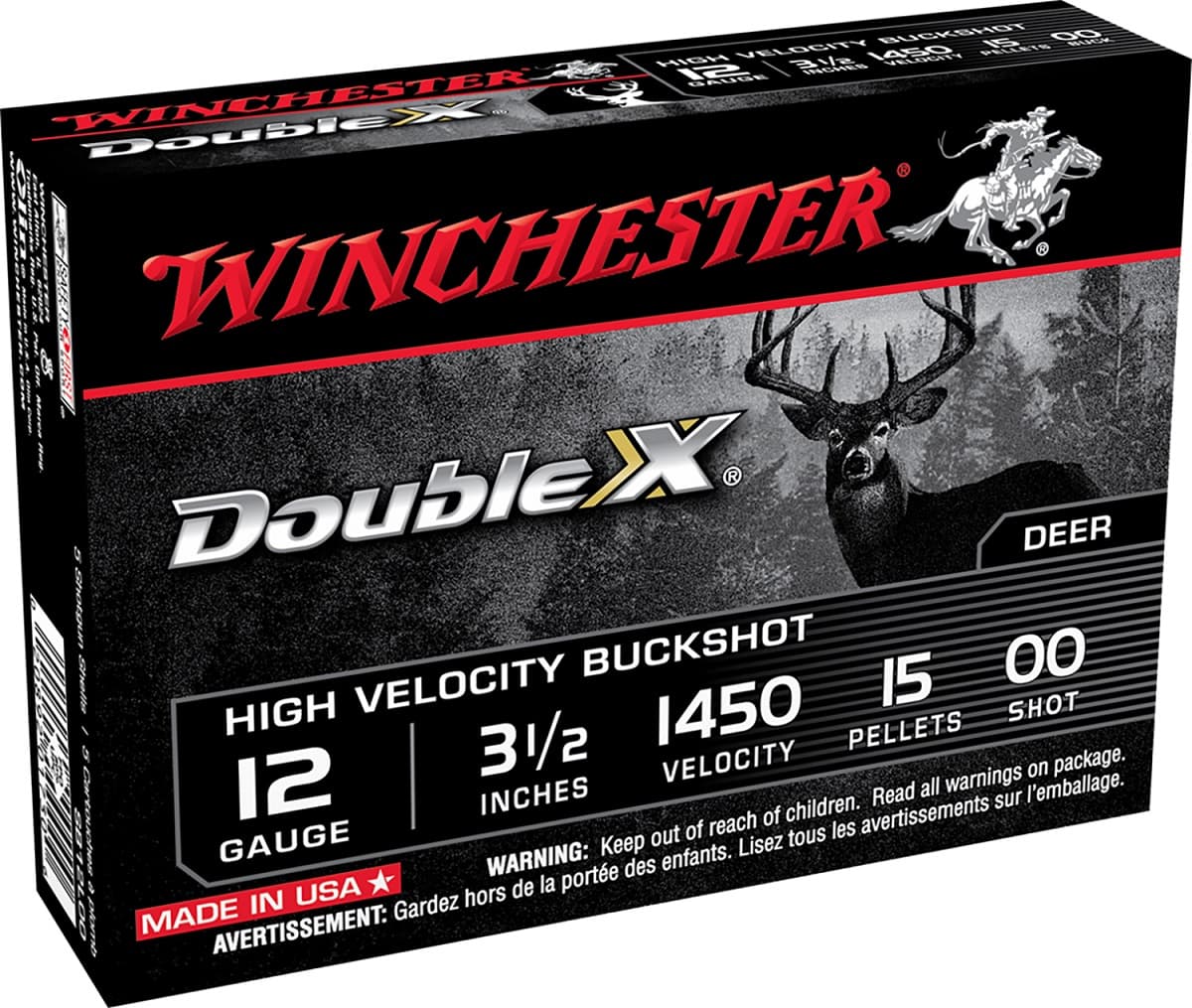 Winchester Ammo Double X High Velocity 12 Gauge 3.50" 15 Pellets 00 Buck Shot - SB12L00 Winchester Ammo Double X High Velocity 12 Gauge 3.50" 15 Pellets 00 Buck Shot - SB12L00