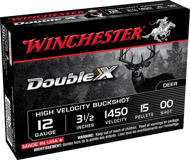 Winchester Ammo Double X High Velocity 12 Gauge 3.50" 15 Pellets 00 Buck Shot - SB12L00 Winchester Ammo Double X High Velocity 12 Gauge 3.50" 15 Pellets 00 Buck Shot - SB12L00