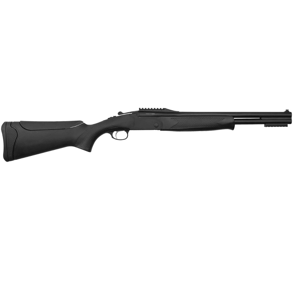 Chiappa Firearms 202 AXT 12 Gauge Shotgun with 20" Black Over/Under Vent Rib Barrel, Black Picatinny Rail Steel Receiver, Black Adjustable Comb Synthetic Stock - 930.384 Chiappa Firearms 202 AXT 12 Gauge Shotgun with 20" Black Over/Under Vent Rib Barrel, Black Picatinny Rail Steel Receiver, Black Adjustable Comb Synthetic Stock - 930.384