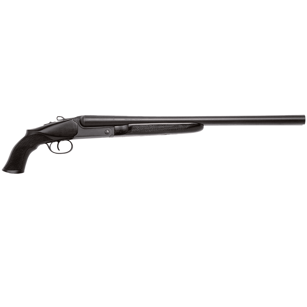 Chiappa Firearms 500 12 Gauge Break Open Shotgun with 20" Black Side By Side Barrel, Black Receiver, Black Wood Stock, Includes Pistol Grip - 930.385 Chiappa Firearms 500 12 Gauge Break Open Shotgun with 20" Black Side By Side Barrel, Black Receiver, Black Wood Stock, Includes Pistol Grip - 930.385