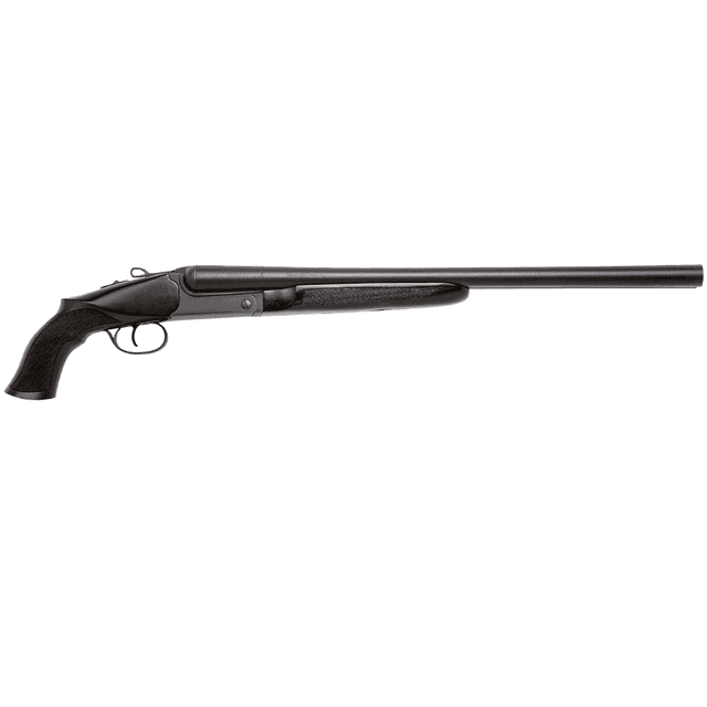 Chiappa Firearms 500 12 Gauge Break Open Shotgun with 20" Black Side By Side Barrel, Black Receiver, Black Wood Stock, Includes Pistol Grip - 930.385 Chiappa Firearms 500 12 Gauge Break Open Shotgun with 20" Black Side By Side Barrel, Black Receiver, Black Wood Stock, Includes Pistol Grip - 930.385