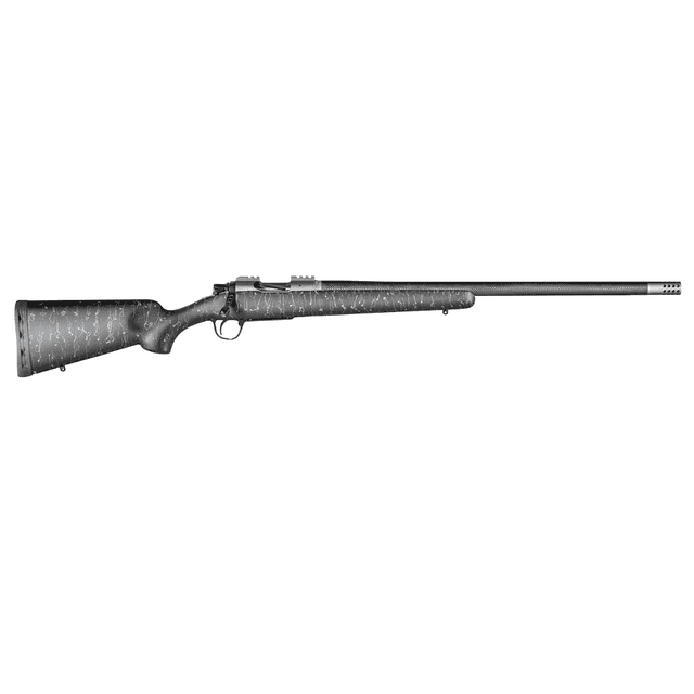 Christensen Arms Summit TI Full Size 6.5 Creedmoor Rifle with 24" Natural Titanium Steel Threaded Barrel, Natural Titanium Aluminum Receiver, Black with Gray Webbing Fixed Sporter Stock - CA10268H14231 Christensen Arms Summit TI Full Size 6.5 Creedmoor Rifle with 24" Natural Titanium Steel Threaded Barrel, Natural Titanium Aluminum Receiver, Black with Gray Webbing Fixed Sporter Stock - CA10268H14231