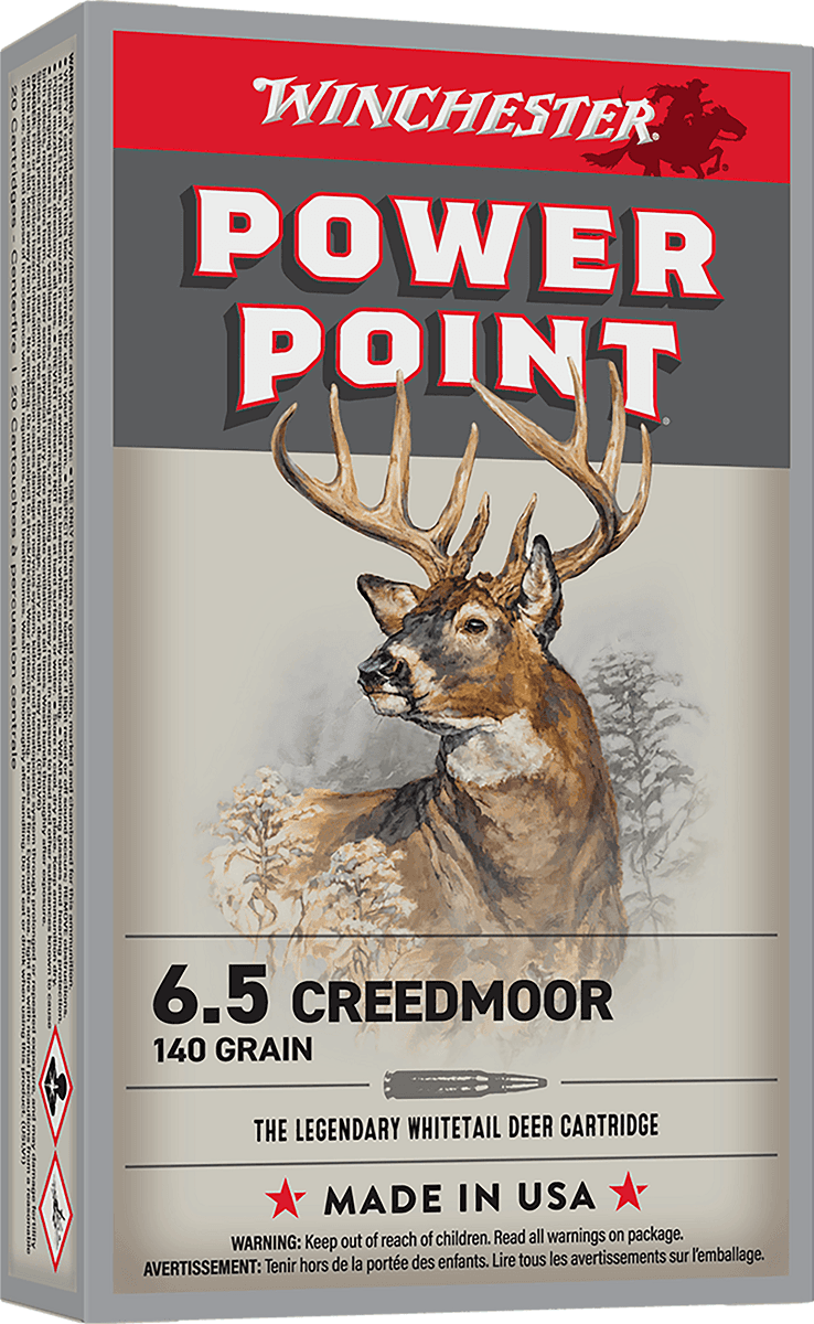 Winchester Ammo Power-Point 6.5 Creedmoor 140 gr - X652 Winchester Ammo Power-Point 6.5 Creedmoor 140 gr - X652