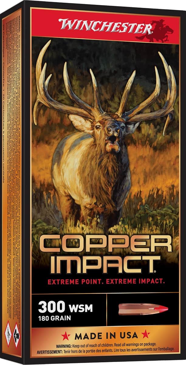 Winchester Ammo Copper Impact 300 WSM 180 gr Copper Extreme Point Lead Free - X300SCLF2 Winchester Ammo Copper Impact 300 WSM 180 gr Copper Extreme Point Lead Free - X300SCLF2