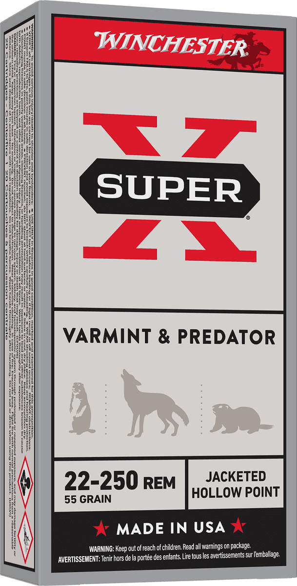 Winchester Ammo22-250 Rem 55 gr Jacketed Hollow Point - X22250HP Winchester Ammo22-250 Rem 55 gr Jacketed Hollow Point - X22250HP