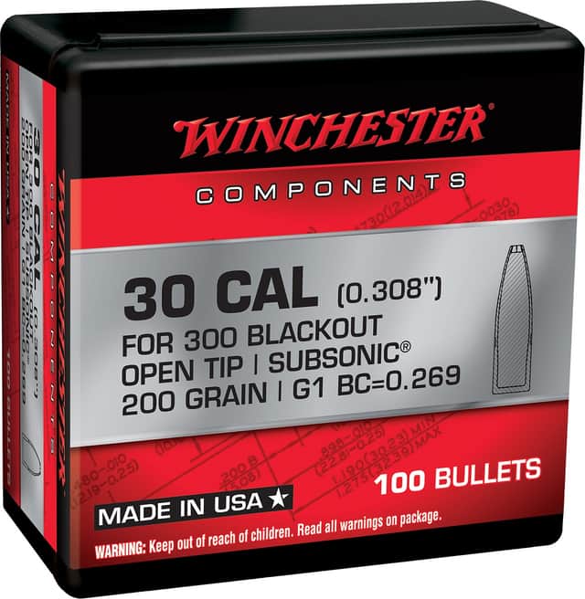 Winchester Ammo 300 Blackout 200 gr Open Tip - WB300B200X Winchester Ammo 300 Blackout 200 gr Open Tip - WB300B200X