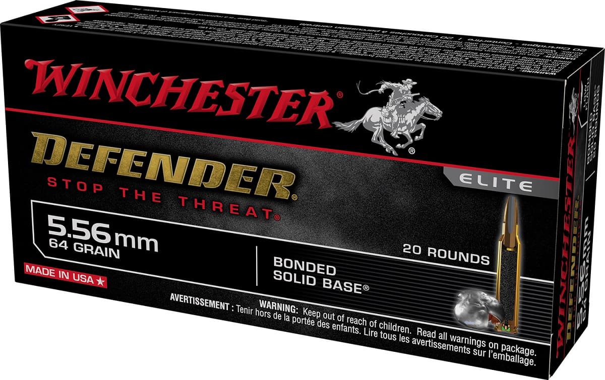 Winchester Ammo Defender 5.56x45mm NATO 64 gr Bonded Solid Base - S556PDB Winchester Ammo Defender 5.56x45mm NATO 64 gr Bonded Solid Base - S556PDB