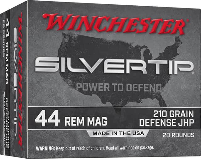 Winchester Ammo Silvertip 44 Rem Mag 210 gr Jacket Hollow Point - W44MST Winchester Ammo Silvertip 44 Rem Mag 210 gr Jacket Hollow Point - W44MST