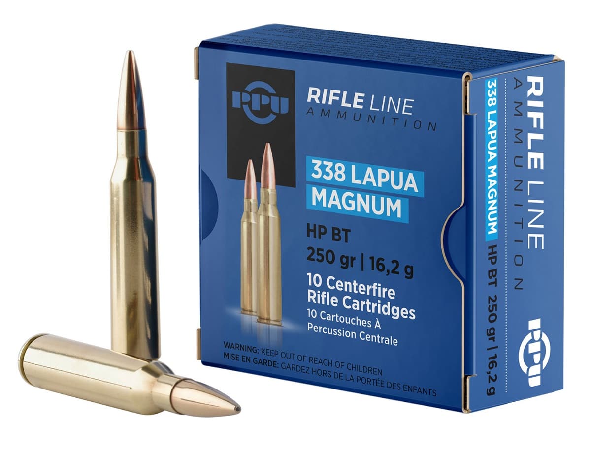 PPU Standard Rifle 338 Lapua Mag 250 gr Hollow Point Boat Tail - PP338H PPU Standard Rifle 338 Lapua Mag 250 gr Hollow Point Boat Tail - PP338H