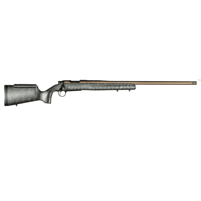 Christensen Arms Mesa Long Range Full Size 300 PRC Rifle with 26" Burnt Bronze Cerakote Barrel, Green w/Black/Tan Webbing Fixed Long Range Stock - 8010201700 Christensen Arms Mesa Long Range Full Size 300 PRC Rifle with 26" Burnt Bronze Cerakote Barrel, Green w/Black/Tan Webbing Fixed Long Range Stock - 8010201700