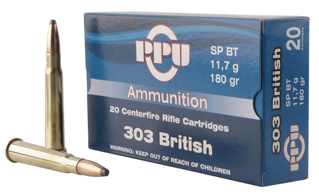PPU Standard Rifle 303 British 180 gr Soft Point Boat Tail - PP303S2 PPU Standard Rifle 303 British 180 gr Soft Point Boat Tail - PP303S2