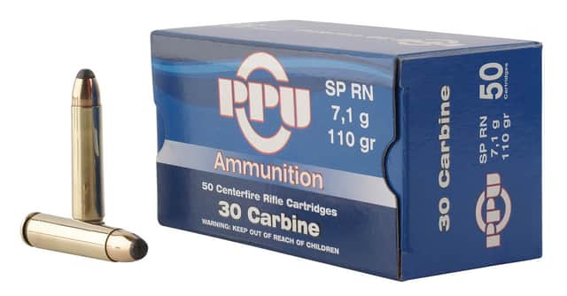 PPU Standard Rifle 30 Carbine 110 gr Soft Point Round Nose - PP30S PPU Standard Rifle 30 Carbine 110 gr Soft Point Round Nose - PP30S