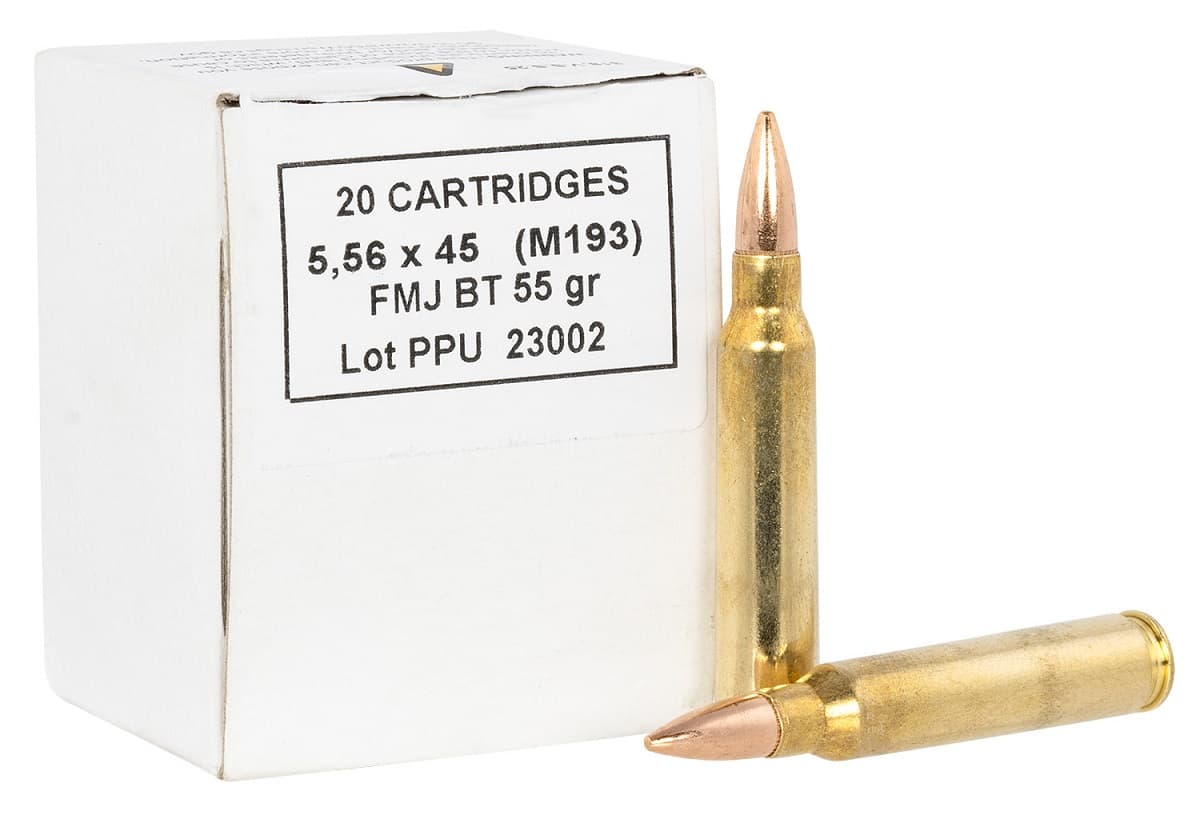 PPU Metric Rifle 5.56x45mm NATO 55 gr Full Metal Jacket Boat Tail - PPRM556B PPU Metric Rifle 5.56x45mm NATO 55 gr Full Metal Jacket Boat Tail - PPRM556B