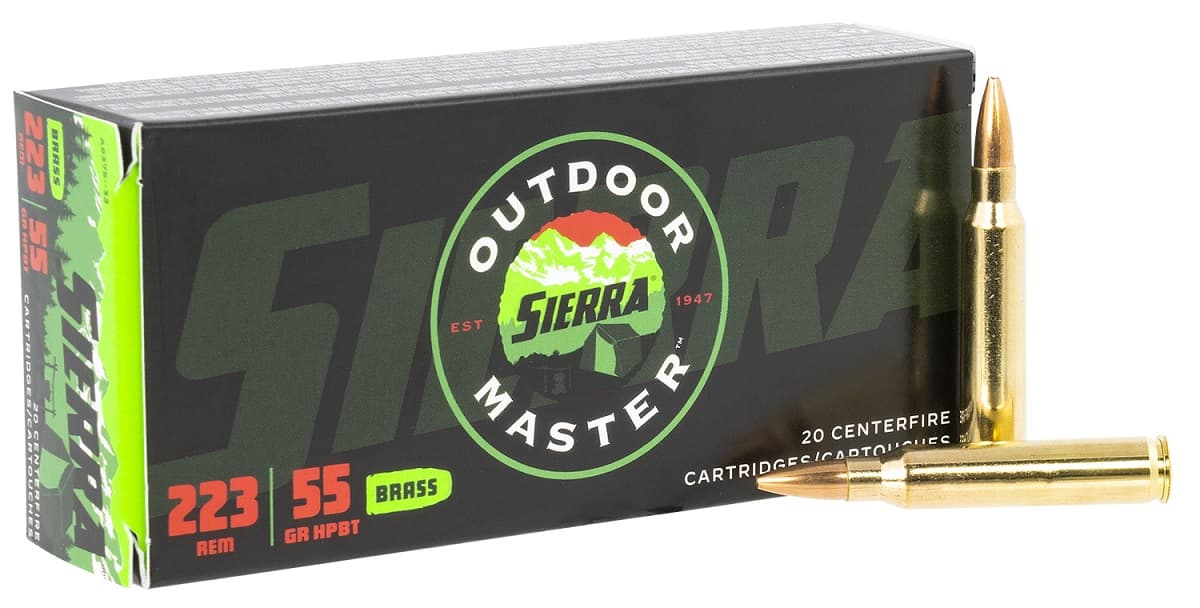Sierra Outdoor Master 223 Rem 55 gr Hollow Point Boat Tail - A937532 Sierra Outdoor Master 223 Rem 55 gr Hollow Point Boat Tail - A937532