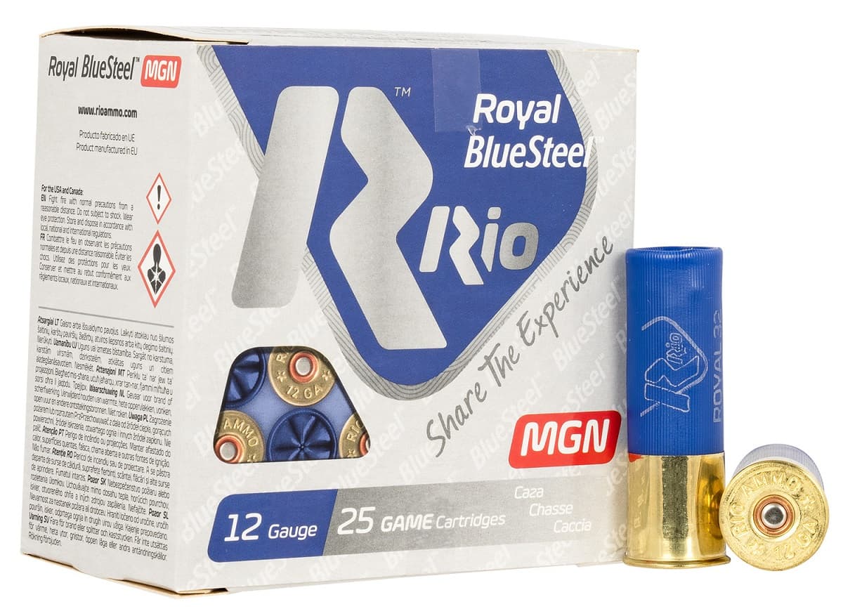 Rio Ammunition Royal BlueSteel Magnum 12 Gauge 3" 1 1/8 oz BB Shot - RBSM32BB Rio Ammunition Royal BlueSteel Magnum 12 Gauge 3" 1 1/8 oz BB Shot - RBSM32BB
