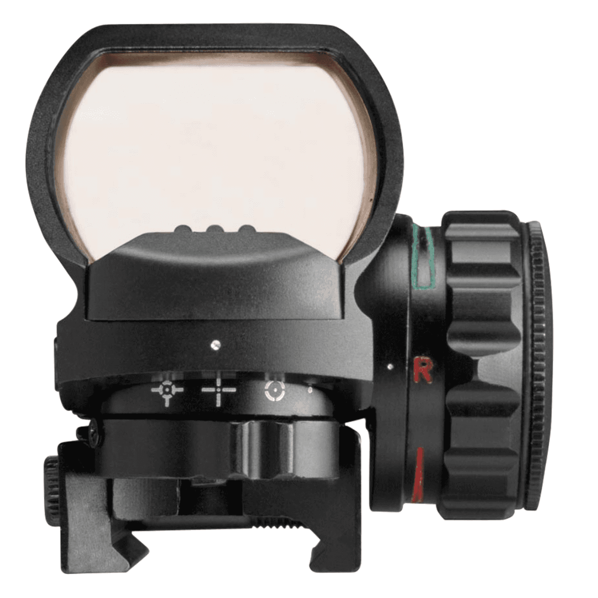 Aim Sports Reflex Classic II Edition Sight with 1x33mm Optics, Red/Green Dual Illuminated Multi Reticle, Matte Black - RT406C Aim Sports Reflex Classic II Edition Sight with 1x33mm Optics, Red/Green Dual Illuminated Multi Reticle, Matte Black - RT406C