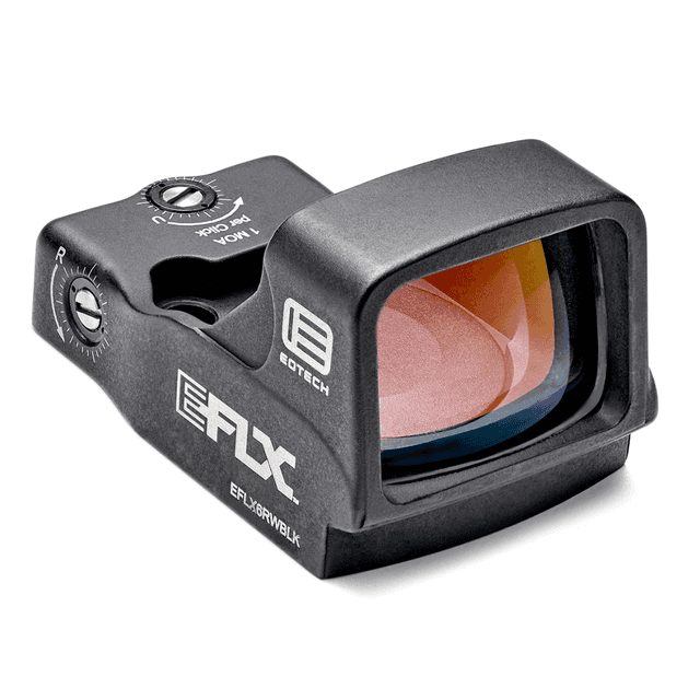 Eotech EFLX Mini Red Dot Sight with 1x Magnification, 6 MOA Red Dot Reticle, Black Anodized - EFLX6RWBLK Eotech EFLX Mini Red Dot Sight with 1x Magnification, 6 MOA Red Dot Reticle, Black Anodized - EFLX6RWBLK