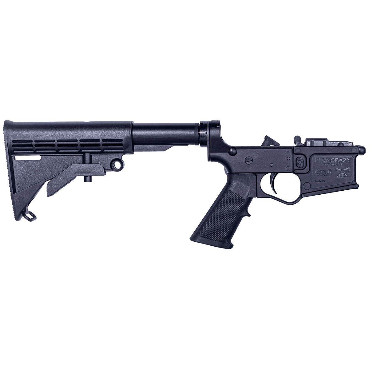 Plum Crazy AR-15 Improved Gen II Complete Lower Receiver Plum Crazy AR-15 Improved Gen II Complete Lower Receiver