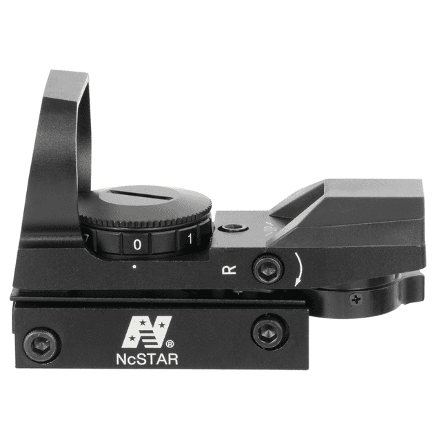NcStar D4B Red Four Reticle Reflex Optic - Black Anodized Aluminum, 1x24x34mm, 3 MOA Multi Reticle NcStar D4B Red Four Reticle Reflex Optic - Black Anodized Aluminum, 1x24x34mm, 3 MOA Multi Reticle