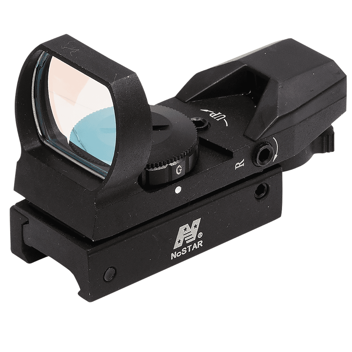 NcStar Red & Green Four Reticle Reflex Optic - Black Anodized Aluminum, 1x24x34mm Objective, 3 MOA Multi Reticle - D4RGB NcStar Red & Green Four Reticle Reflex Optic - Black Anodized Aluminum, 1x24x34mm Objective, 3 MOA Multi Reticle - D4RGB