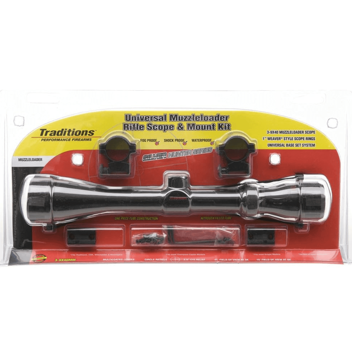 Traditions Muzzleloader Scope Pack 3-9x40mm Duplex - A1171 Traditions Muzzleloader Scope Pack 3-9x40mm Duplex - A1171