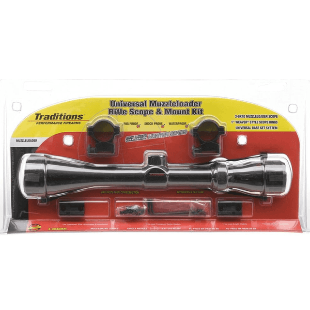 Traditions Muzzleloader Scope Pack 3-9x40mm Duplex - A1171 Traditions Muzzleloader Scope Pack 3-9x40mm Duplex - A1171