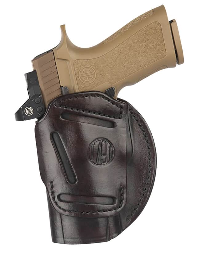 1791 Gunleather 4-Way IWB/OWB Size 06 Signature Brown Leather Belt Clip - 4WH6SBRR 1791 Gunleather 4-Way IWB/OWB Size 06 Signature Brown Leather Belt Clip - 4WH6SBRR