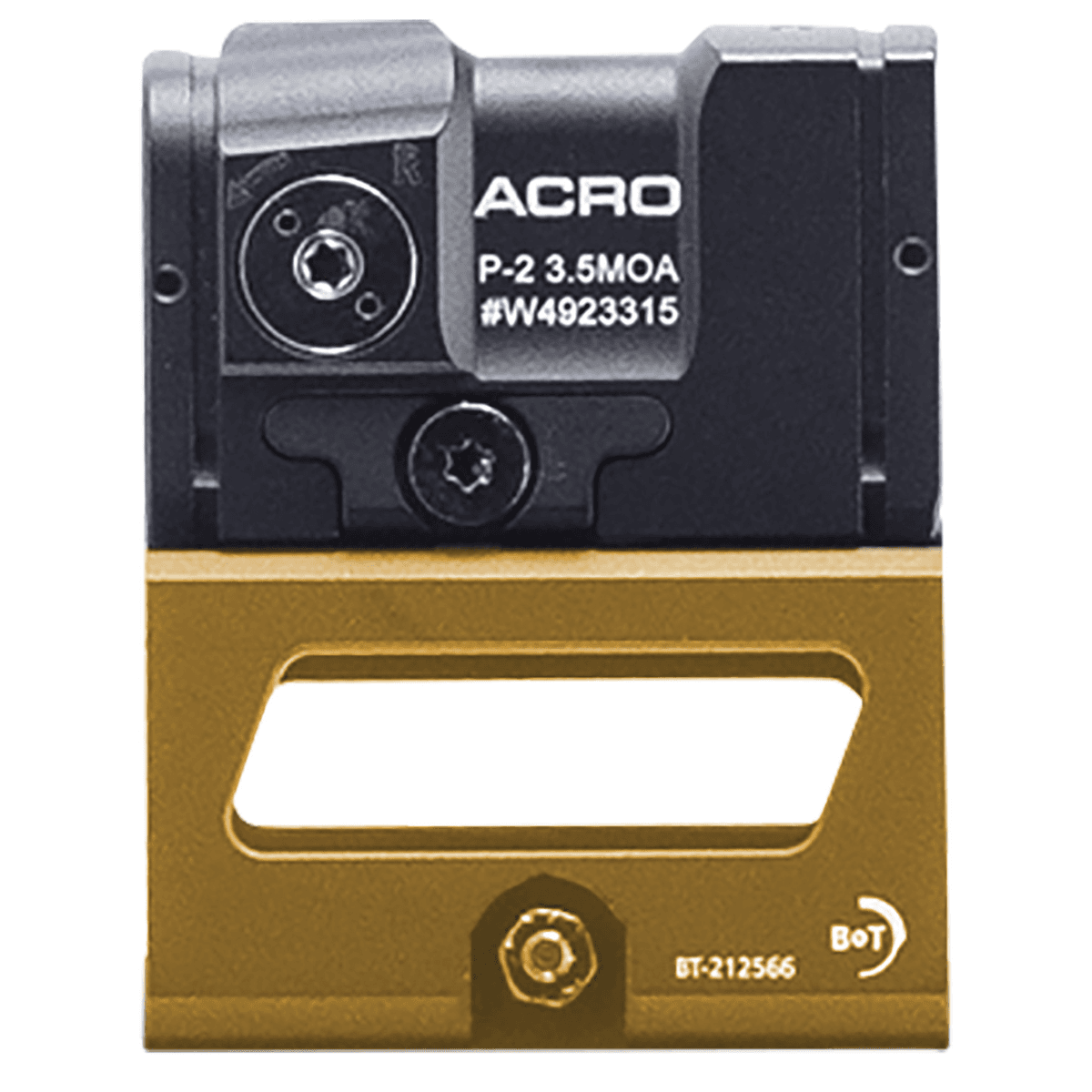 B&T Firearms Aimpoint ACRO P-2 3.5 MOA Red Dot Reticle, 1x0.59", Black Anodized - AP200777RALM B&T Firearms Aimpoint ACRO P-2 3.5 MOA Red Dot Reticle, 1x0.59", Black Anodized - AP200777RALM