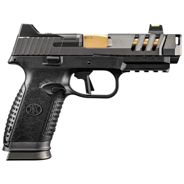 FN 509 CC Edge XL 9mm Luger Pistol with 4.20" Gold Titanium Nitride Barrel, Graphite PVD Slide - 66101715 FN 509 CC Edge XL 9mm Luger Pistol with 4.20" Gold Titanium Nitride Barrel, Graphite PVD Slide - 66101715