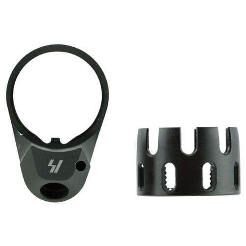 Strike Industries AR Enhanced Castle Nut and Extended End Plate Strike Industries AR Enhanced Castle Nut and Extended End Plate