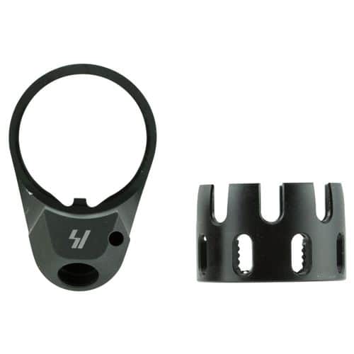 Strike Industries AR Enhanced Castle Nut and Extended End Plate Strike Industries AR Enhanced Castle Nut and Extended End Plate