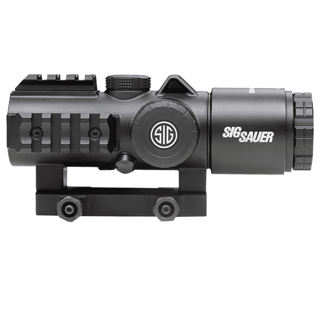 Sig Sauer Electro-Optics Bravo3 Battle Sight with Red Horseshoe Dot 300 Blackout Illuminated Reticle, Black, 3x24mm - SOB33102 Sig Sauer Electro-Optics Bravo3 Battle Sight with Red Horseshoe Dot 300 Blackout Illuminated Reticle, Black, 3x24mm - SOB33102