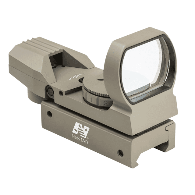 NcStar D4RGT Red & Green Four Reticle Reflex Optic, Tan, 24x34mm, Red/Green Multi Reticle NcStar D4RGT Red & Green Four Reticle Reflex Optic, Tan, 24x34mm, Red/Green Multi Reticle