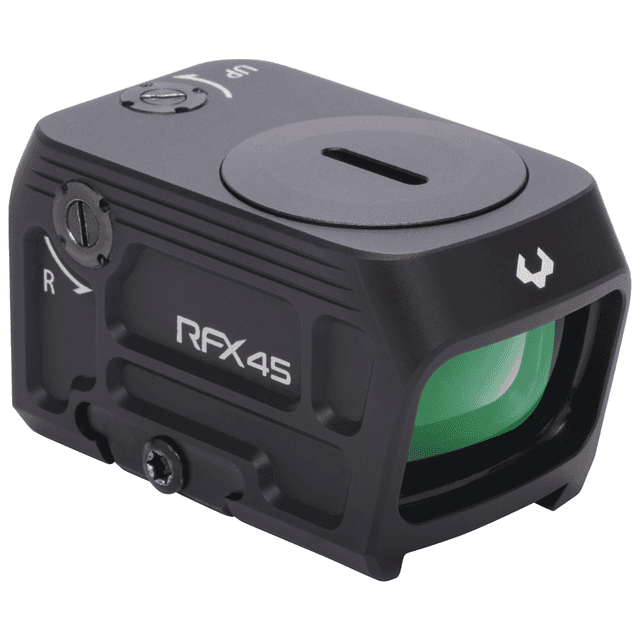 Viridian RFX45 Closed Emitter Green Dot Sight, Black, 24x15.5mm, 5 MOA Green Dot - 9810058 Viridian RFX45 Closed Emitter Green Dot Sight, Black, 24x15.5mm, 5 MOA Green Dot - 9810058