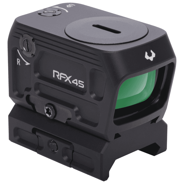 Viridian RFX45 Closed Emitter Green Dot Sight, Black, 24x15.5mm, 5 MOA Green Dot - 9810059 Viridian RFX45 Closed Emitter Green Dot Sight, Black, 24x15.5mm, 5 MOA Green Dot - 9810059