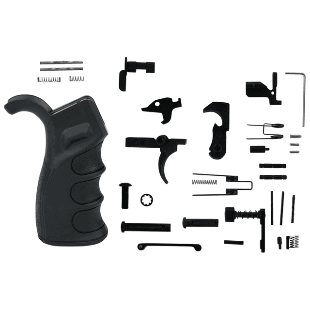 TacFire LPK02USAB Lower Parts Kit AR-15 Black PGAR-B Grip Black TacFire LPK02USAB Lower Parts Kit AR-15 Black PGAR-B Grip Black