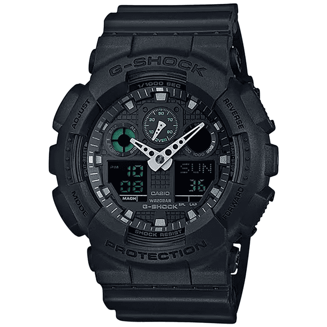 G-shock GA100MB1ACR G-Shock Tactical Black Stainless Steel Bezel 145-215mm G-shock GA100MB1ACR G-Shock Tactical Black Stainless Steel Bezel 145-215mm