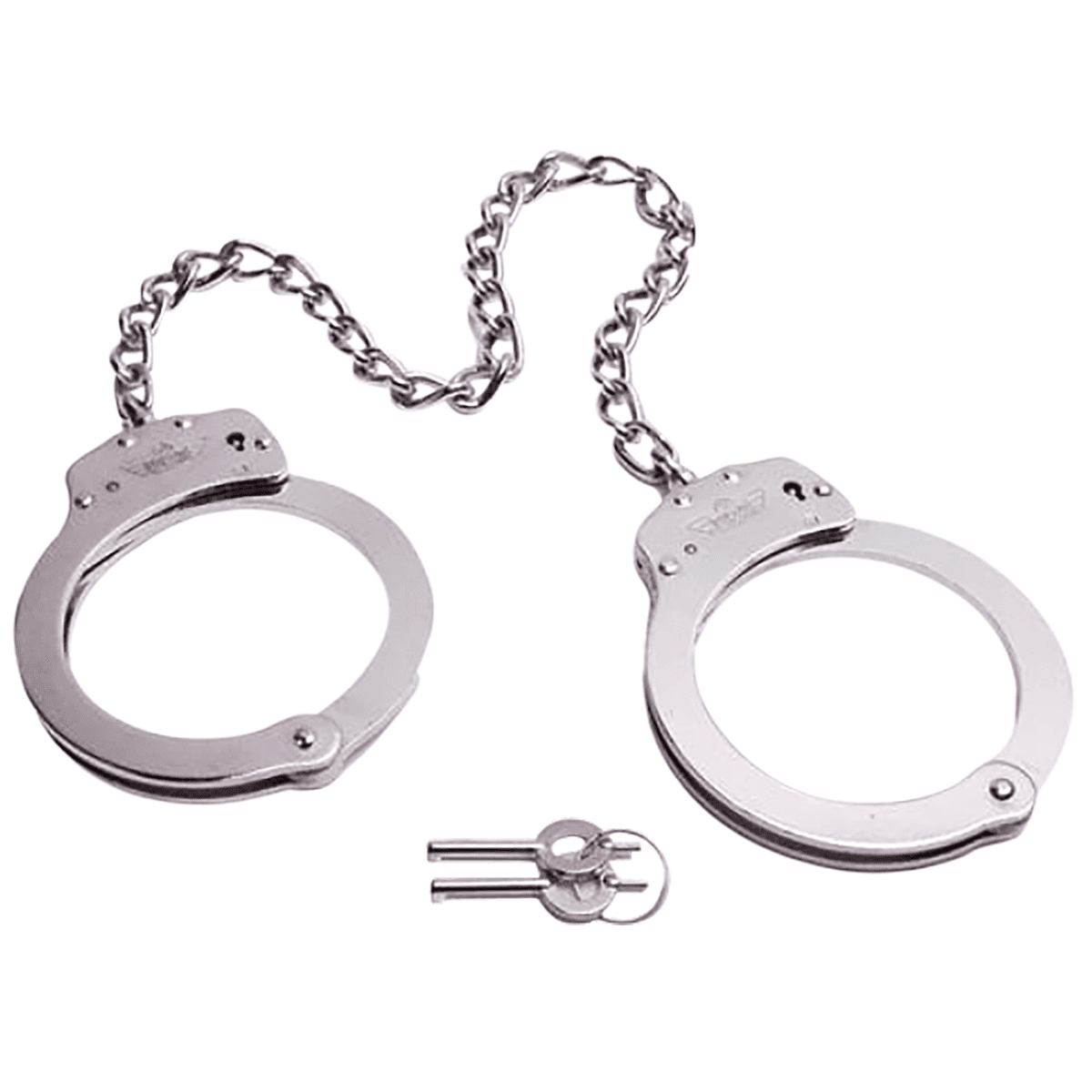 16-Inch Twist Chain Double-Lock Leg Iron Cuffs Includes 2 Keys 16-Inch Twist Chain Double-Lock Leg Iron Cuffs Includes 2 Keys