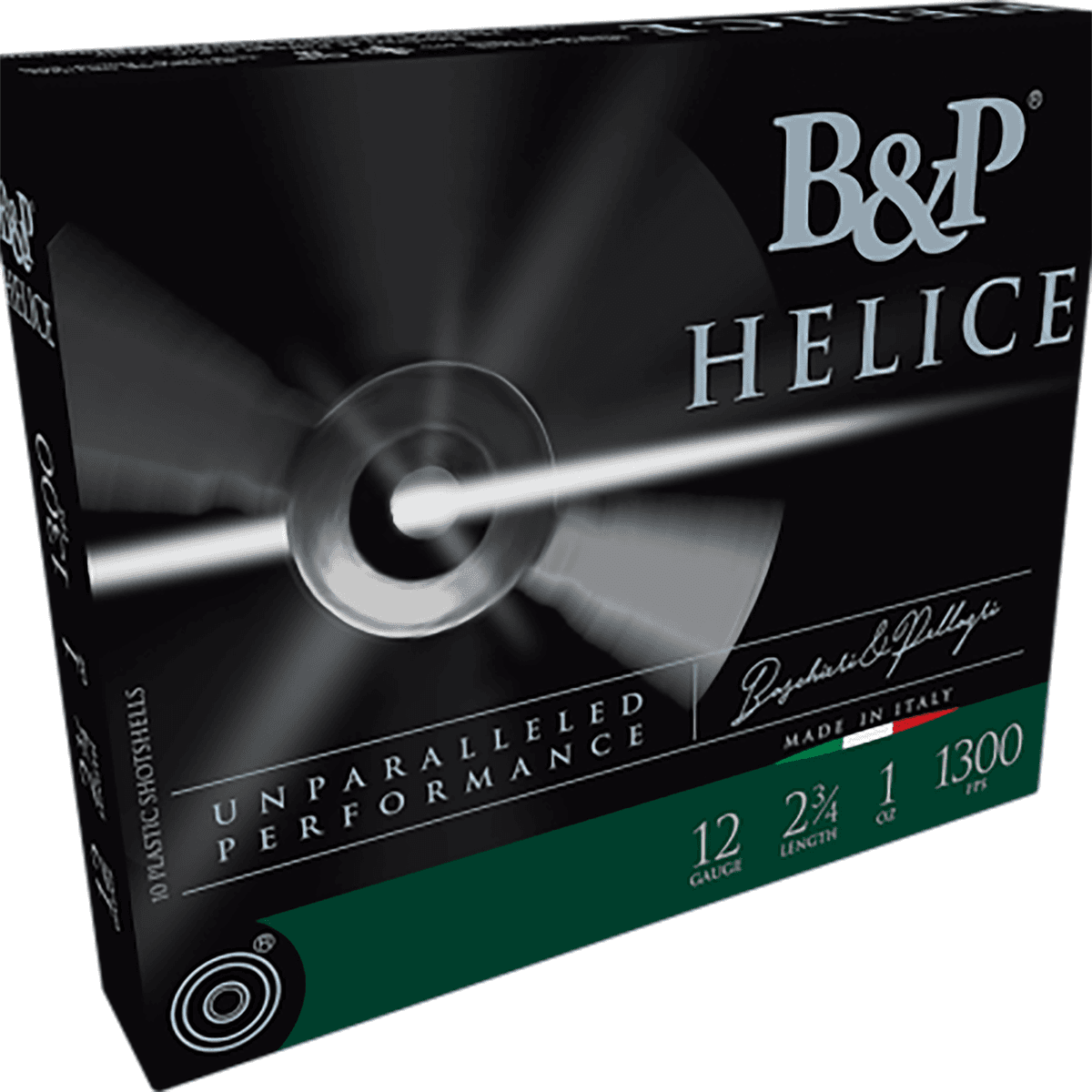 B&P Ammunition 12B1FE75 Helice Electro 12 Gauge 2.75" 1oz 8 Shot 10 Per Box B&P Ammunition 12B1FE75 Helice Electro 12 Gauge 2.75" 1oz 8 Shot 10 Per Box