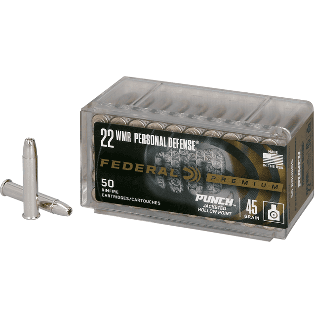 Federal Personal Defense Punch Premium 22 WMR 45 grain, 50 Per Box - PD22WMR1 Federal Personal Defense Punch Premium 22 WMR 45 grain, 50 Per Box - PD22WMR1