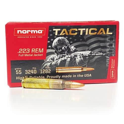 Norma Ammo TAC-223 .223 Rem 55Gr FMJ 20Rd Box Norma Ammo TAC-223 .223 Rem 55Gr FMJ 20Rd Box
