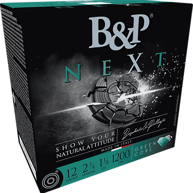 B&P Ammunition Next 12 Gauge 2.75" 1 1/8 oz 7.5 Shot, 25 Per Box / 10 Per Case - 12B18NX7 B&P Ammunition Next 12 Gauge 2.75" 1 1/8 oz 7.5 Shot, 25 Per Box / 10 Per Case - 12B18NX7