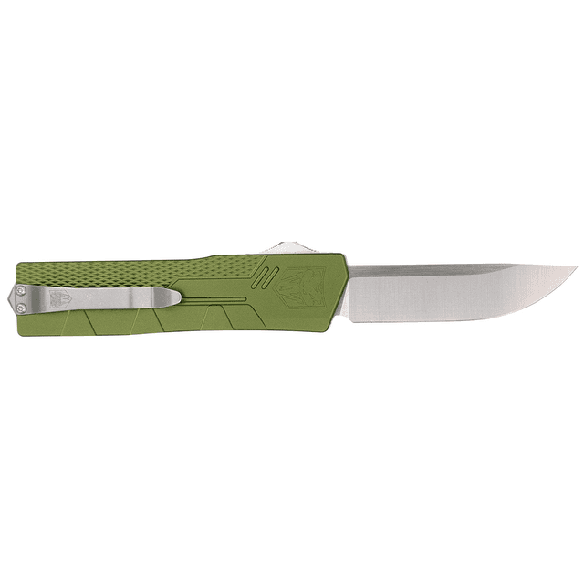 CobraTec Knives Paragon OTF Plain Satin VG-10 SS Blade Green Auto Knife CobraTec Knives Paragon OTF Plain Satin VG-10 SS Blade Green Auto Knife