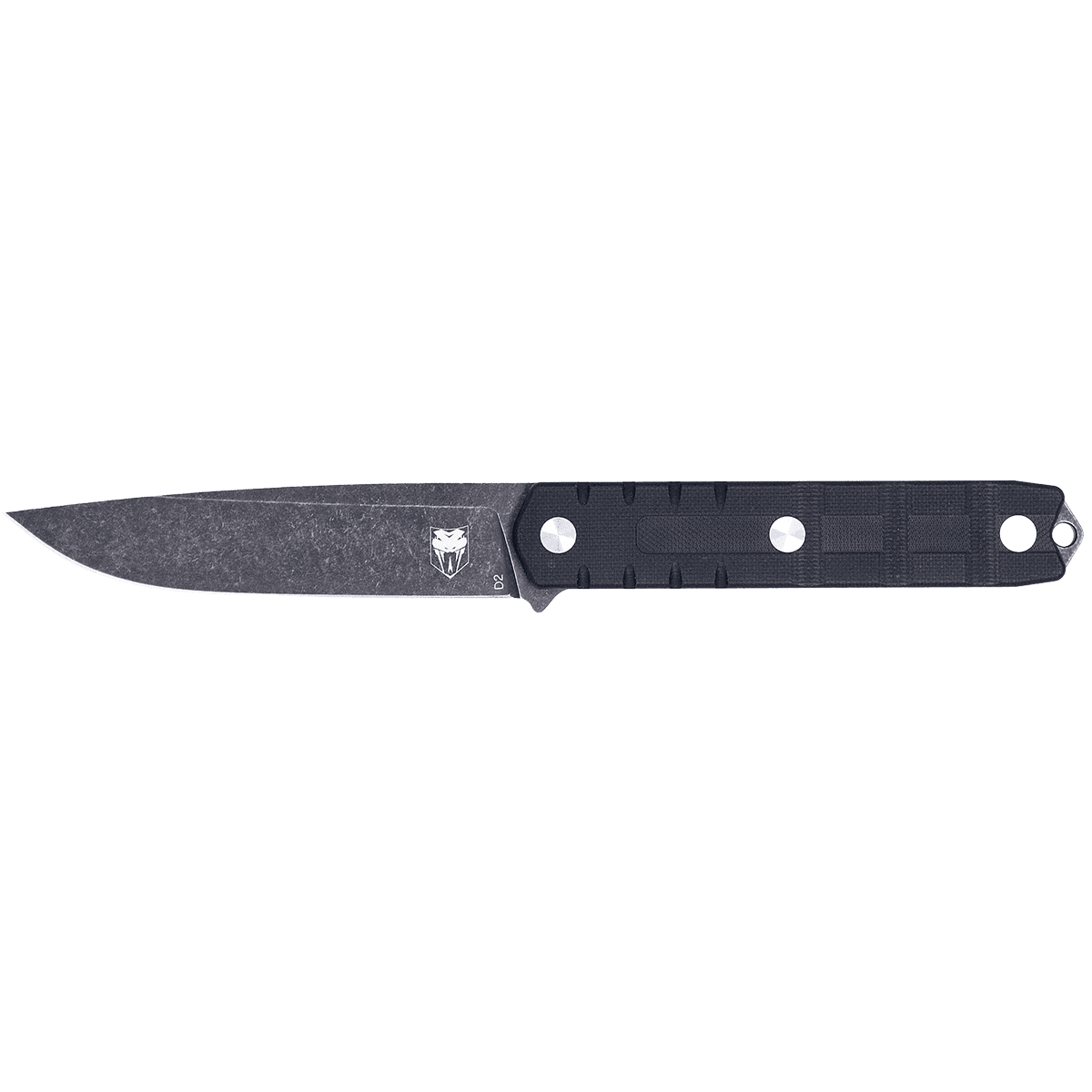 CobraTec Knives CTOWBLKDNS Outdoor Warrior 4.50" Fixed Drop Point Plain Stonewashed D2 Steel Blade, 4.75" Black Textured G10 Scales Handle CobraTec Knives CTOWBLKDNS Outdoor Warrior 4.50" Fixed Drop Point Plain Stonewashed D2 Steel Blade, 4.75" Black Textured G10 Scales Handle