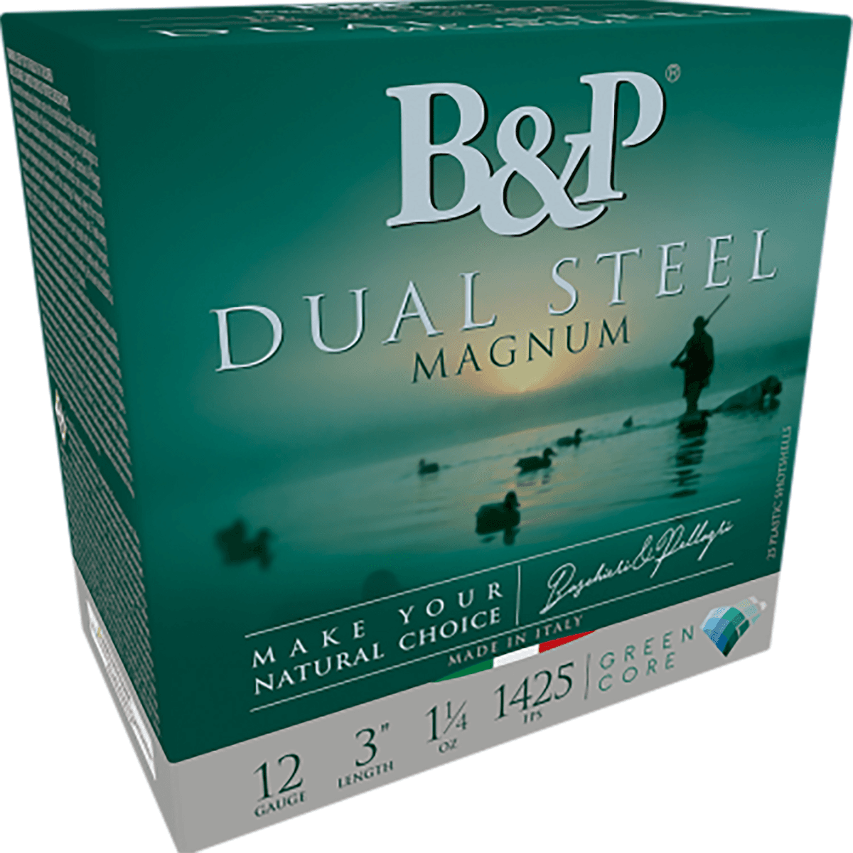 B&P Ammunition Dual Steel 12 Gauge 3" 1 1/4 oz 2/3 Shot, 10 Per Box / 10 Per Case - 12B4DS23 B&P Ammunition Dual Steel 12 Gauge 3" 1 1/4 oz 2/3 Shot, 10 Per Box / 10 Per Case - 12B4DS23